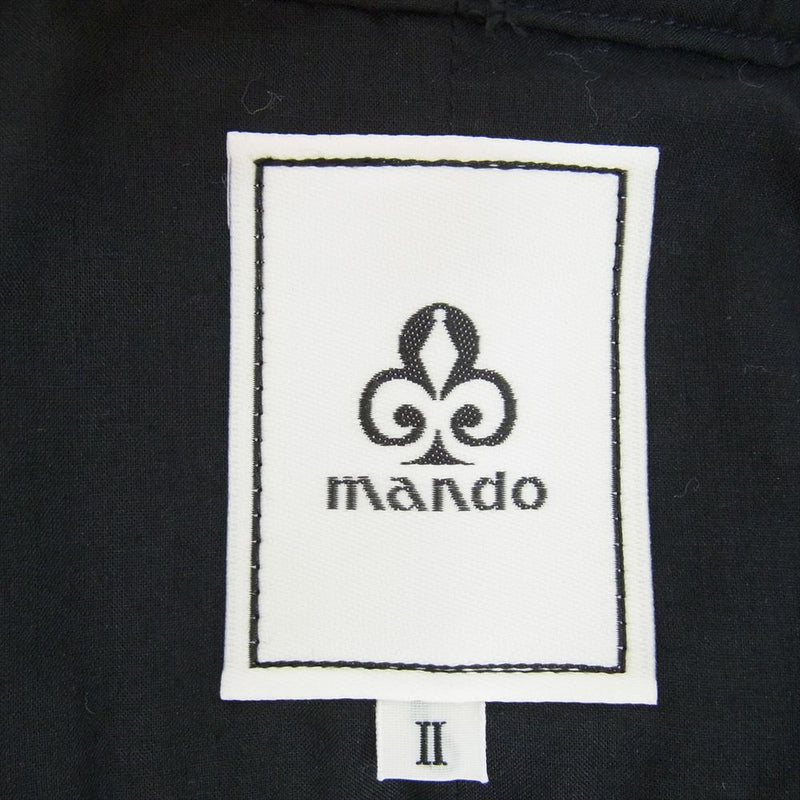 Mando マンド 24SS 24298-002 ポリエステル 2プリーツ テーパード パンツ ボトム ブラック系 II【中古】