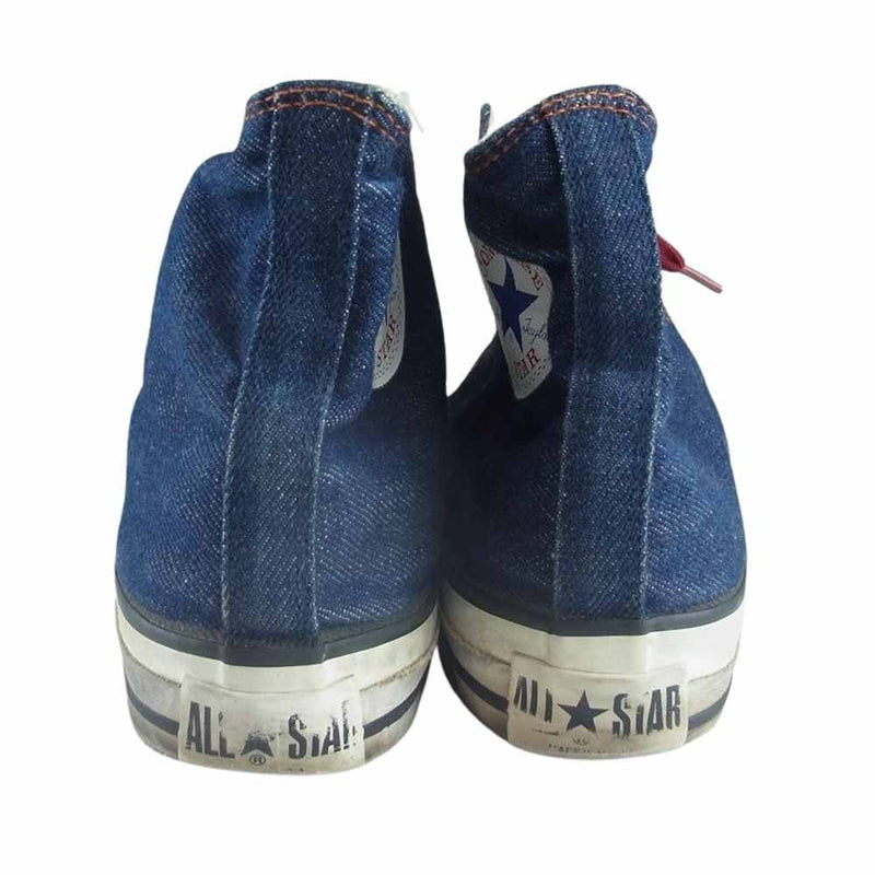 CONVERSE コンバース ヴィンテージ 80s USA製 銀箱 ALL STAR DENIM HI オールスター ハイ デニム スニーカー インディゴブルー系 US8.5【中古】