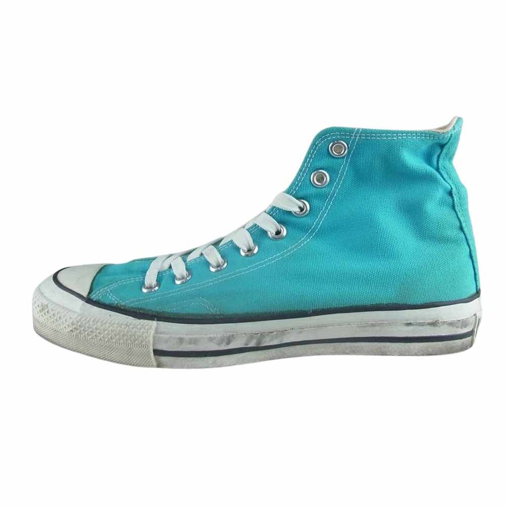 CONVERSE コンバース ヴィンテージ 80s USA製 銀箱 ALL STAR TURQUOISE HI オールスター ハイ ターコイズブルー系  US8【中古】