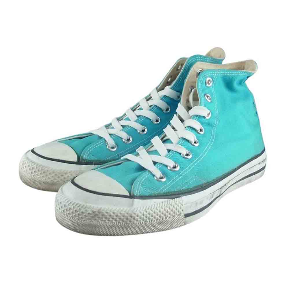 CONVERSE コンバース ヴィンテージ 80s USA製 銀箱 ALL STAR TURQUOISE HI オールスター ハイ ターコイズブルー系 US8【中古】