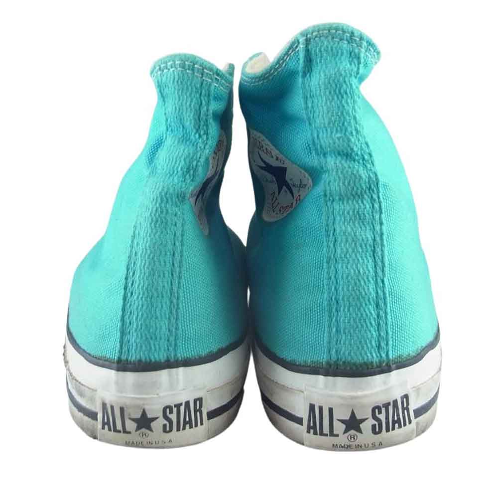 CONVERSE コンバース ヴィンテージ 80s USA製 銀箱 ALL STAR TURQUOISE HI オールスター ハイ ターコイズブルー系 US8【中古】