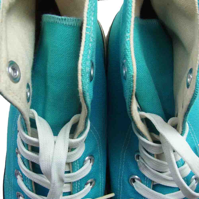 CONVERSE コンバース ヴィンテージ 80s USA製 銀箱 ALL STAR TURQUOISE HI オールスター ハイ ターコイズブルー系  US8【中古】