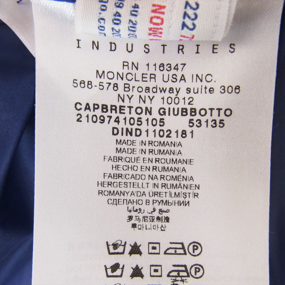 MONCLER モンクレール CAPBRETON GIUBBOTTO ナイロン プルオーバー ロングスリーブ長袖 カットソー ブルー系 3【中古】