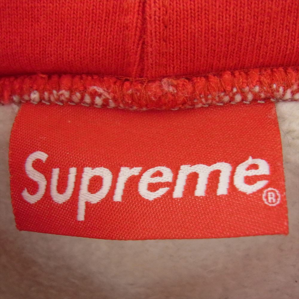 Supreme シュプリーム 21AW Contrast Hooded Sweatshirt コントラスト フーデッド スウェット パーカー グレー系 レッド系 XXL【中古】