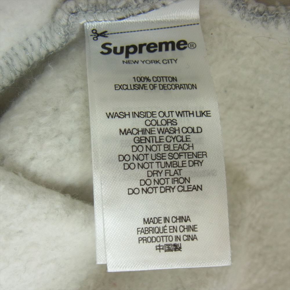 Supreme シュプリーム 21AW Contrast Hooded Sweatshirt コントラスト フーデッド スウェット パーカー グレー系 レッド系 XXL【中古】