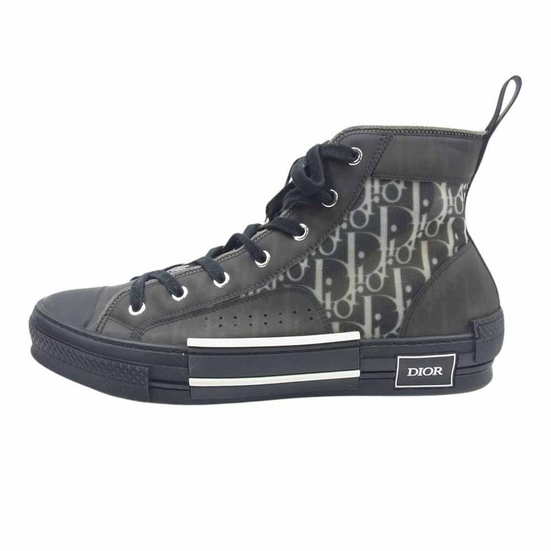 Dior ディオール 3SH118YJP B23 High Top Sneakers オブリーク 総柄 ハイカット スニーカー ブラック系 43【中古】