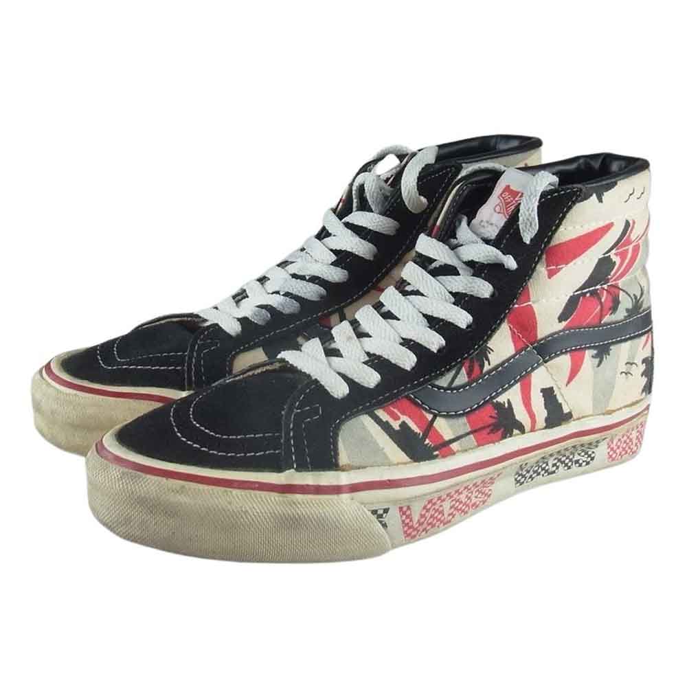 VANS バンズ ヴィンテージ USA製 80s SK8-HI スケートハイ パームツリー ハイカット スニーカー  マルチカラー系 25.5cm【中古】