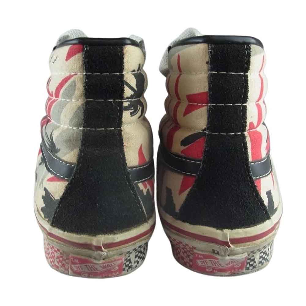 VANS バンズ ヴィンテージ USA製 80s SK8-HI スケートハイ パームツリー ハイカット スニーカー  マルチカラー系 25.5cm【中古】