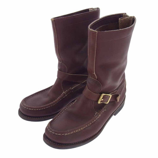 RUSSELL MOCCASIN ラッセルモカシン DOUBLE MOC BOTTOM ZEPHYR  モックトゥ ゼファー レザー ブーツ ビブラムソール ブラウン系 8【中古】