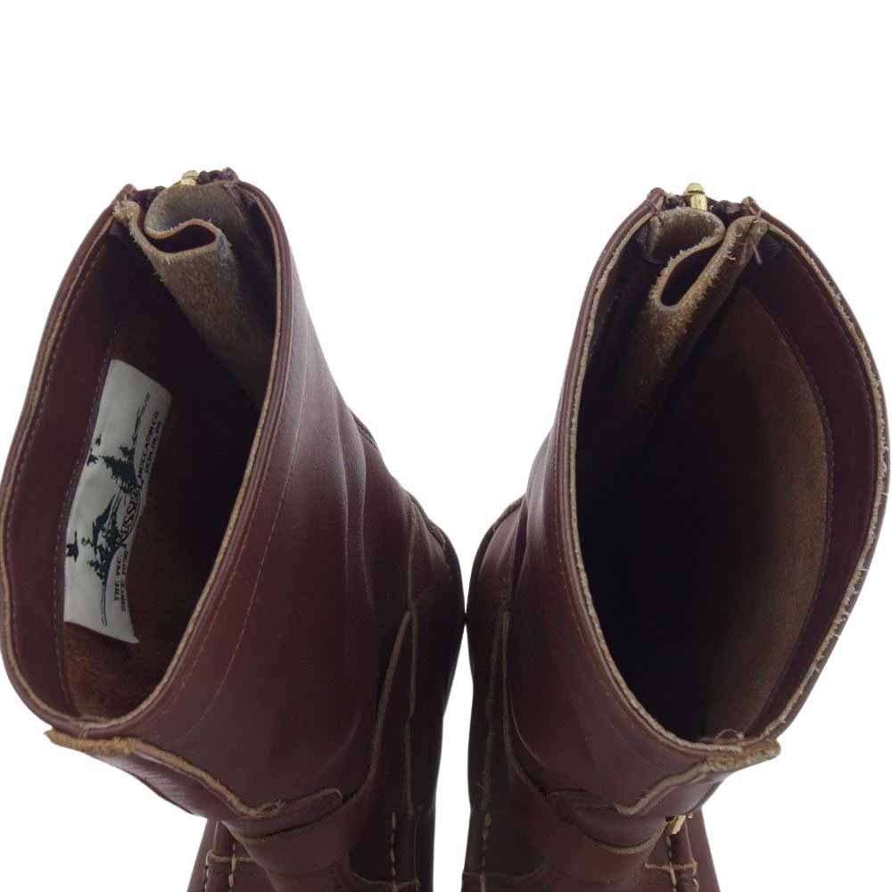 RUSSELL MOCCASIN ラッセルモカシン DOUBLE MOC BOTTOM ZEPHYR  モックトゥ ゼファー レザー ブーツ ビブラムソール ブラウン系 8【中古】