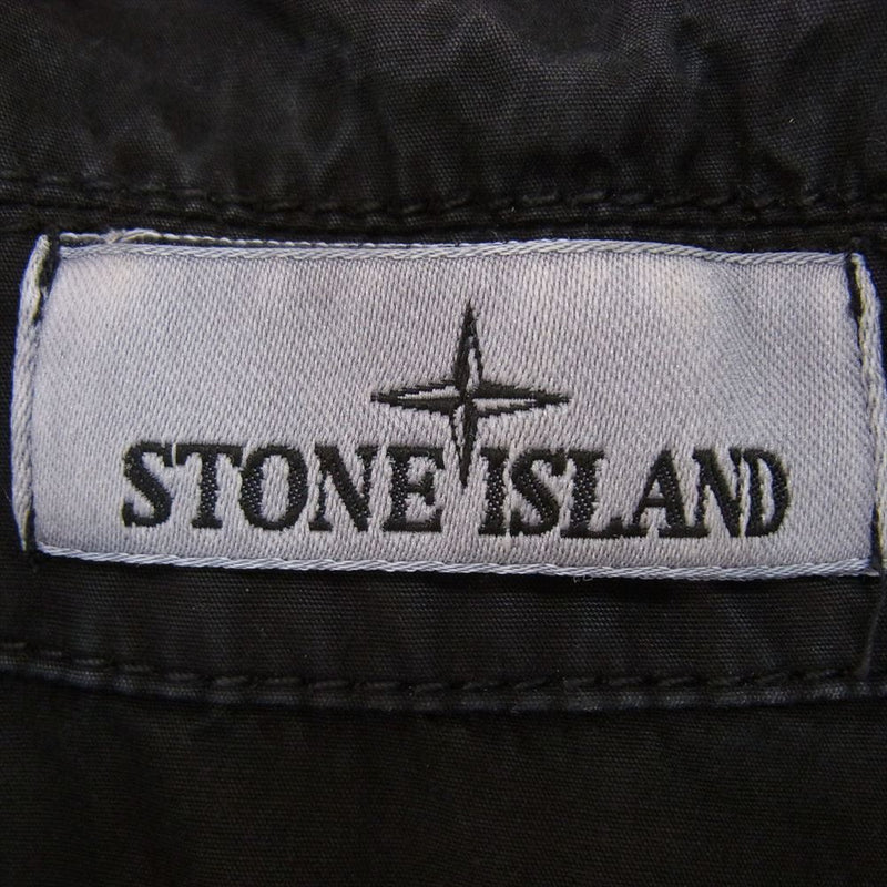 STONE ISLAND ストーンアイランド 7715101MN ロゴワッペン付き ガーメントダイ ジップアップ ジャケット ブルゾン ブラック系 M【中古】