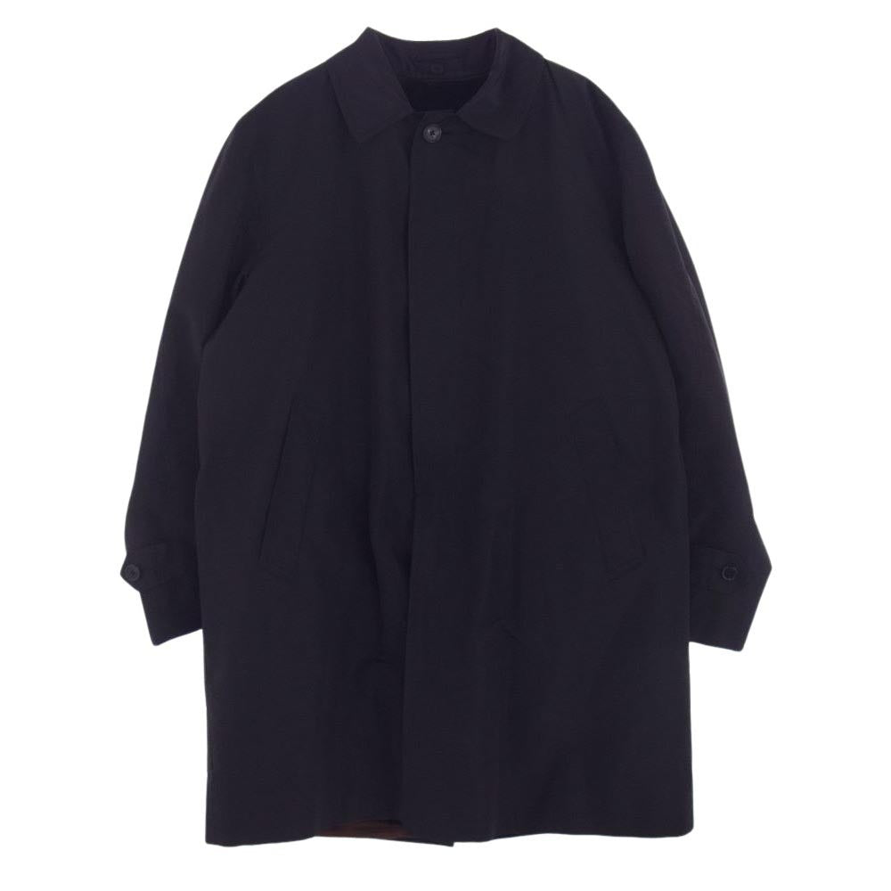 Herno ヘルノ 400247 Bolla シルク ステンカラーコート リアルファー ライナー付き コート ※襟ファー欠品 ブラック系【中古】
