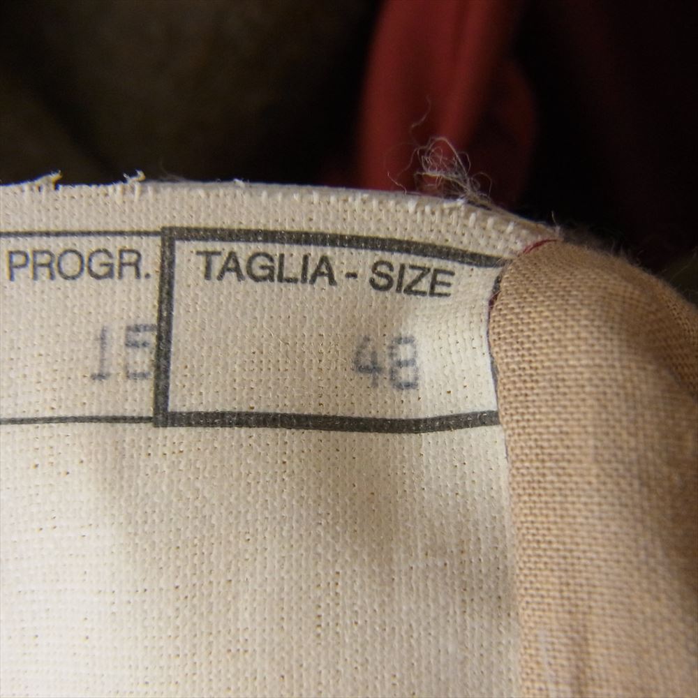 Salvatore Ferragamo サルヴァトーレフェラガモ K1734 裏地シルク ウールコート 襟袖リブ ブラウン系 48【中古】