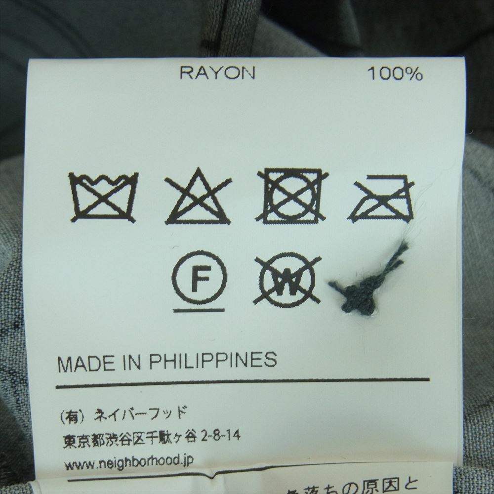 NEIGHBORHOOD ネイバーフッド 23SS 231TSNH-SHM08 SPIDERWEB HAWAIIAN SHIRT SS スパイダーウェブ レーヨンデシン オープンカラー ハワイアン シャツ 半袖 グレー系 M【中古】