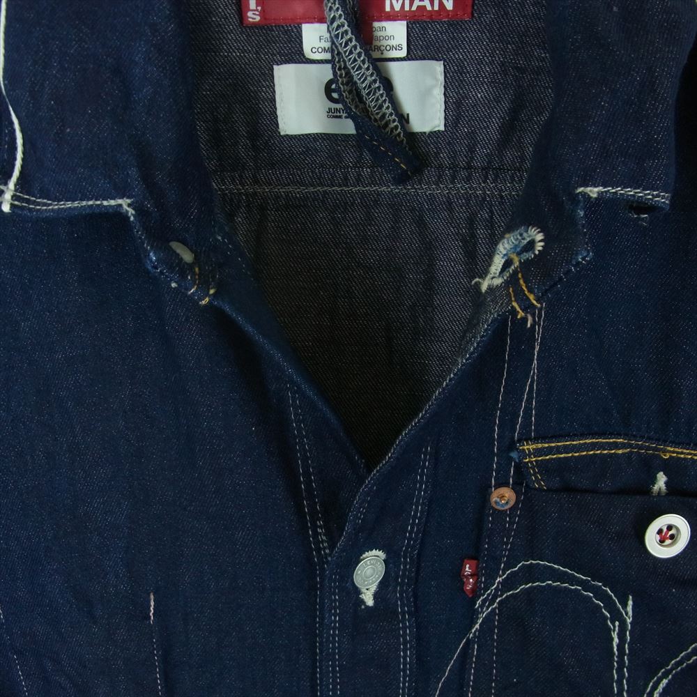 JUNYA WATANABE COMME des GARCONS MAN ジュンヤワタナベコムデギャルソンマン 20AW WF-J912 eYe Levi's リーバイス デニム ワーク 長袖 シャツ インディゴブルー系 S【中古】