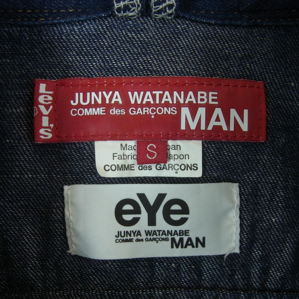 JUNYA WATANABE COMME des GARCONS MAN ジュンヤワタナベコムデギャルソンマン 20AW WF-J912 eYe Levi's リーバイス デニム ワーク 長袖 シャツ インディゴブルー系 S【中古】