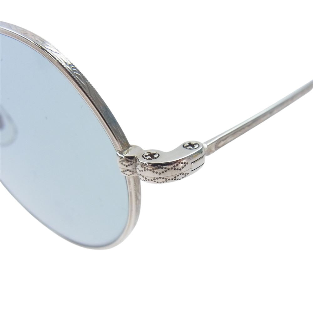 OLIVER PEOPLES オリバーピープルズ M-4 SUN サングラス アイウェア フレーム：シルバー　レンズ：ブルー 49□20-145【中古】