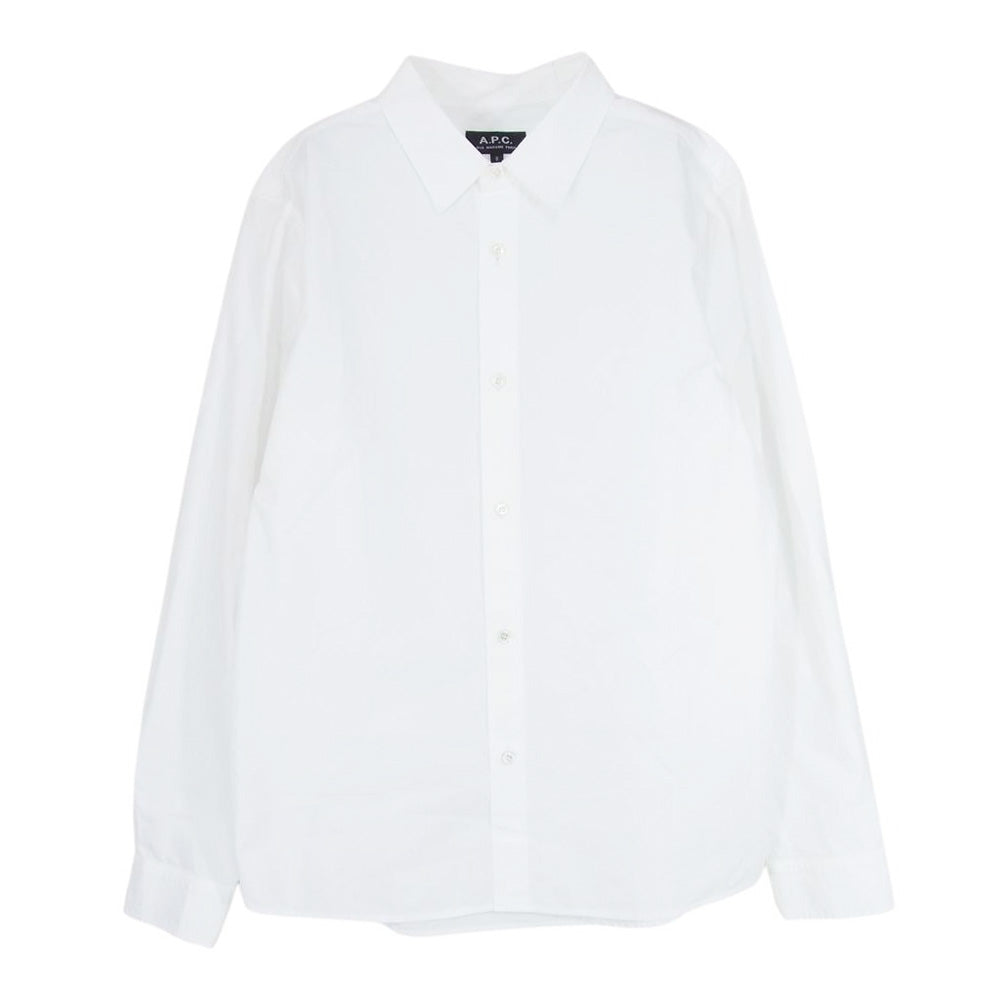 A.P.C. アーペーセー 25082-1-70101 Regular Collar Shirt レギュラーカラーシャツ 長袖シャツ ホワイト系 S【中古】
