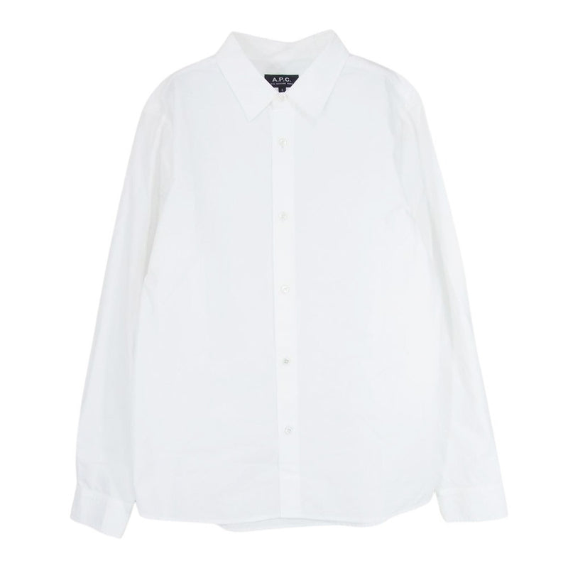 A.P.C. アーペーセー 25082-1-70101 Regular Collar Shirt レギュラーカラーシャツ 長袖シャツ ホワイト系 S【中古】