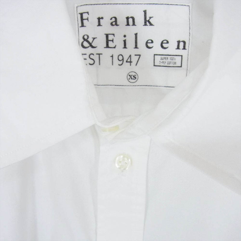 フランク&アイリーン 112070060 USA製 FRANK フランク SUPER 100s コットン シャツ  ホワイト系 XS【美品】【中古】