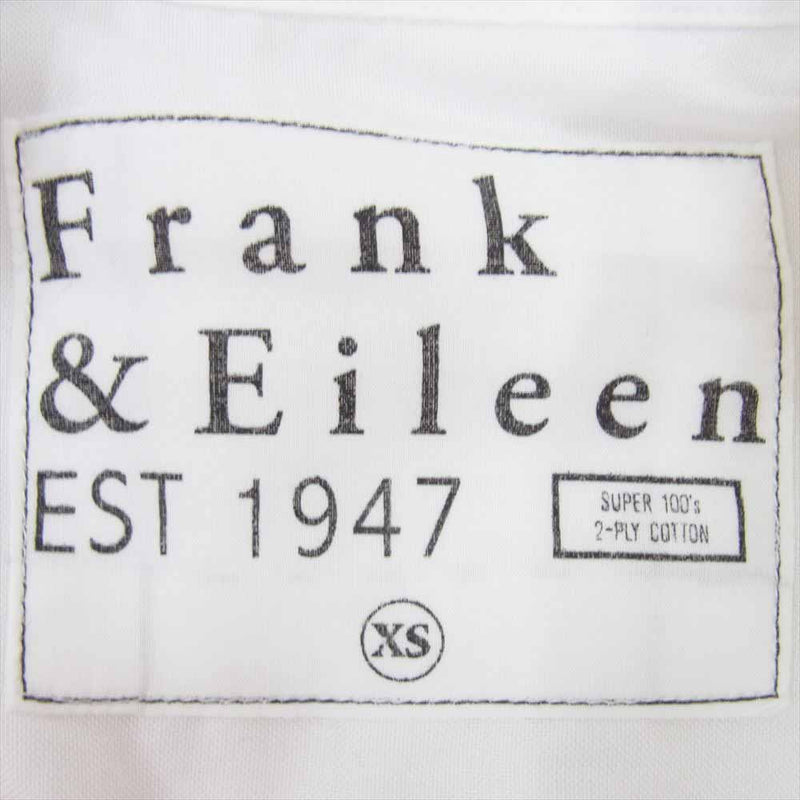 フランク&アイリーン 112070060 USA製 FRANK フランク SUPER 100s コットン シャツ  ホワイト系 XS【美品】【中古】