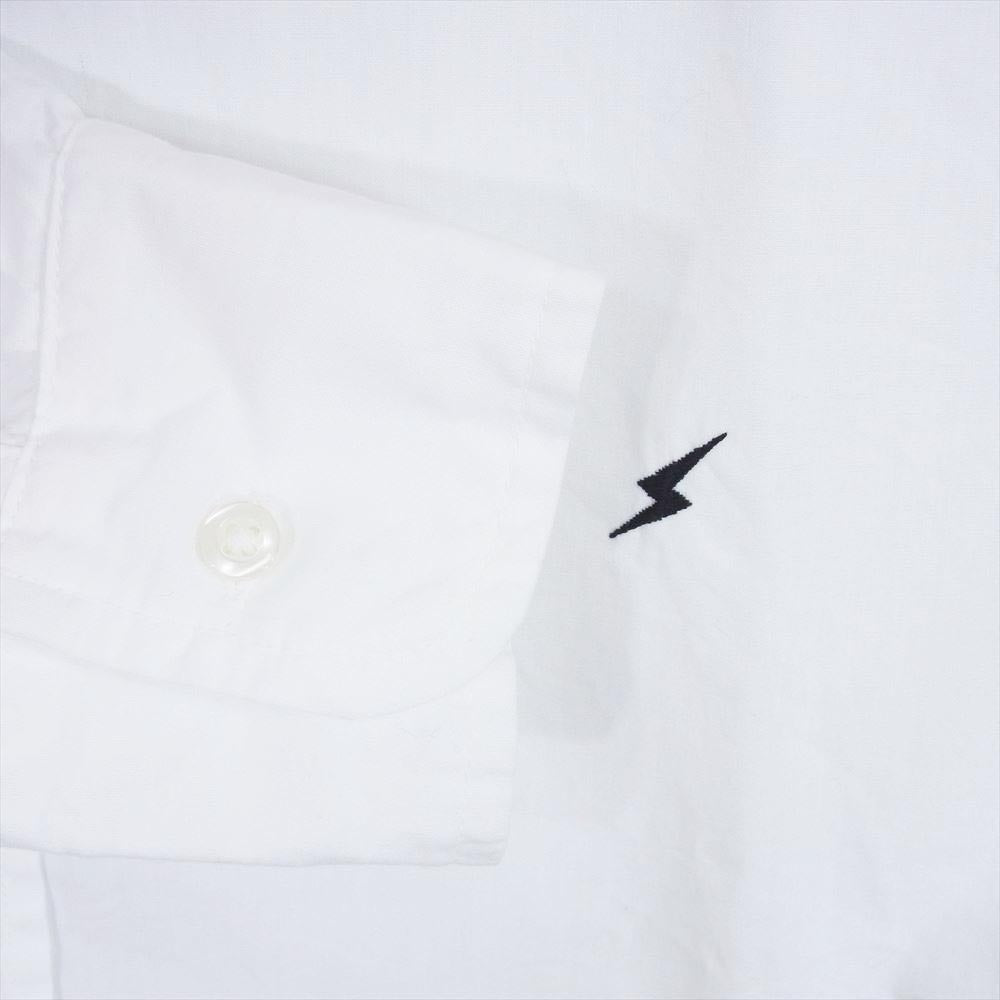 フランク&アイリーン 9920700001 USA製 PAUL ポール コットン シャツ ライトニングボルト 刺繍 ホワイト系 XS【中古】