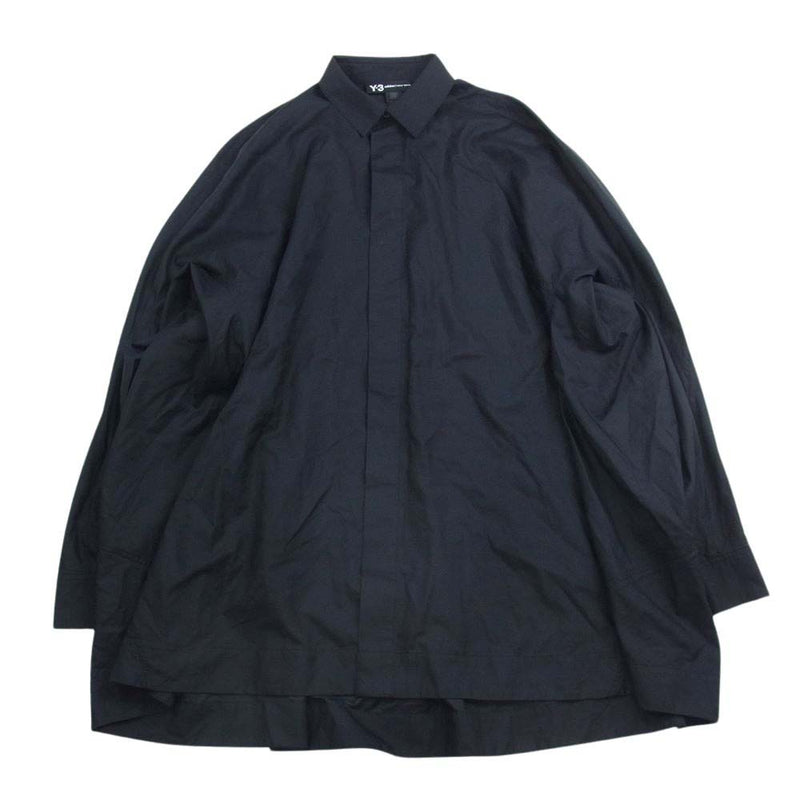 Y-3 Yohji Yamamoto ワイスリー ヨウジヤマモト DY7243 W ADIZERO SHIRT 比翼 長袖 バッグデザイン シャツ ブラック系 2XS【中古】