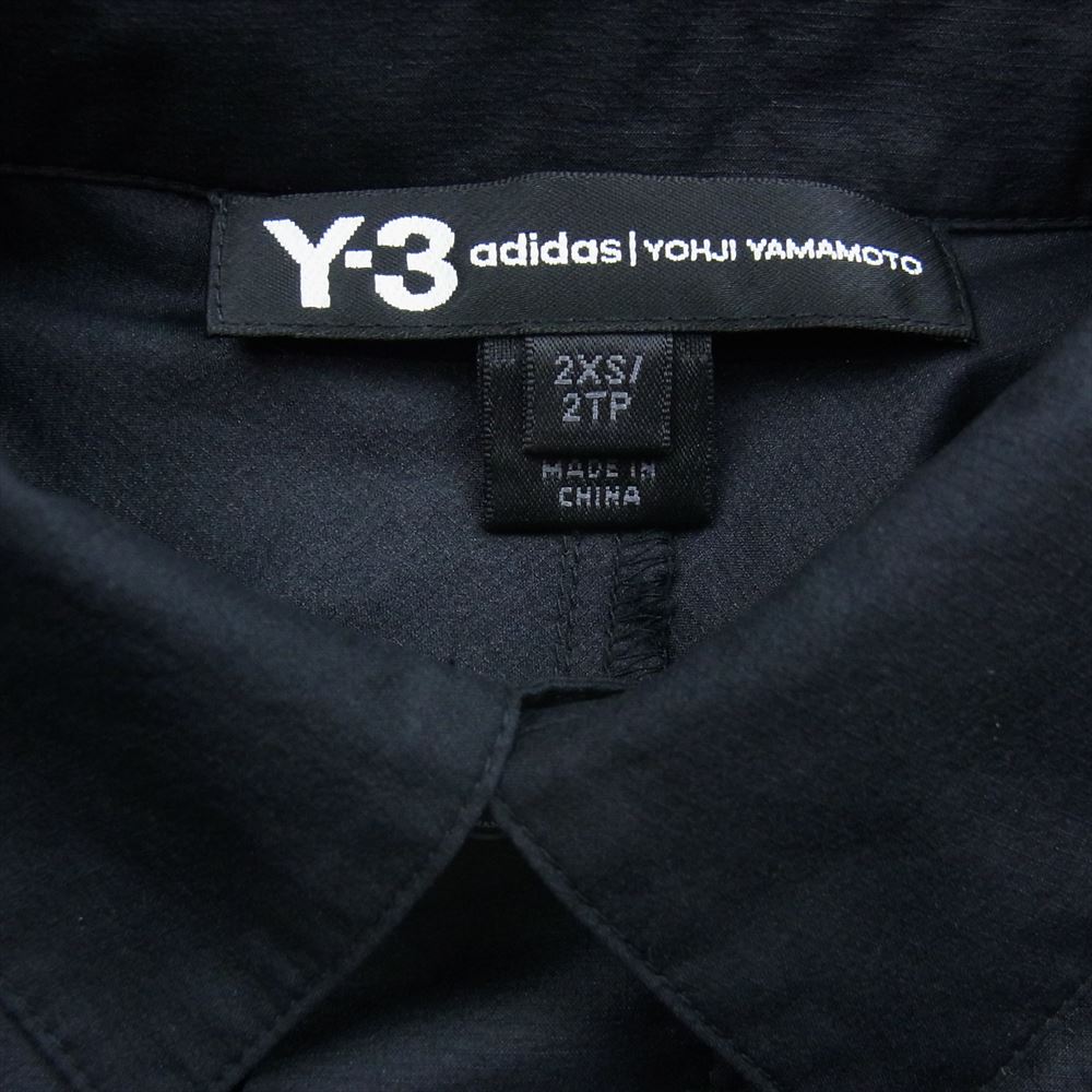 Y-3 Yohji Yamamoto ワイスリー ヨウジヤマモト DY7243 W ADIZERO SHIRT 比翼 長袖 バッグデザイン シャツ ブラック系 2XS【中古】
