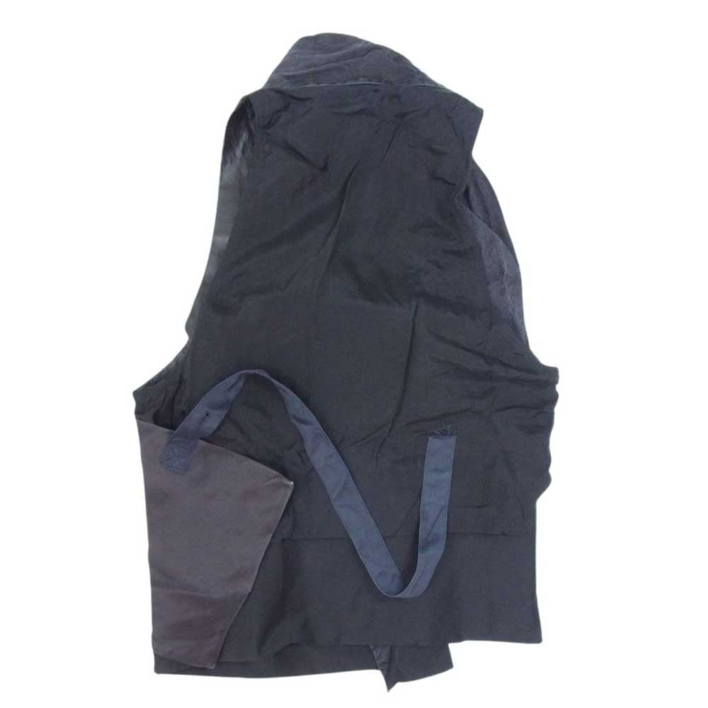 Rick Owens リックオウエンス RU2779  COM レザー 切替 ベストジレ ブラック系 46【中古】