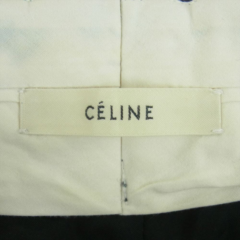 CELINE セリーヌ フィービー期 DEPOSE ストライプ テーパード スラックス パンツ ダークネイビー系 40【中古】