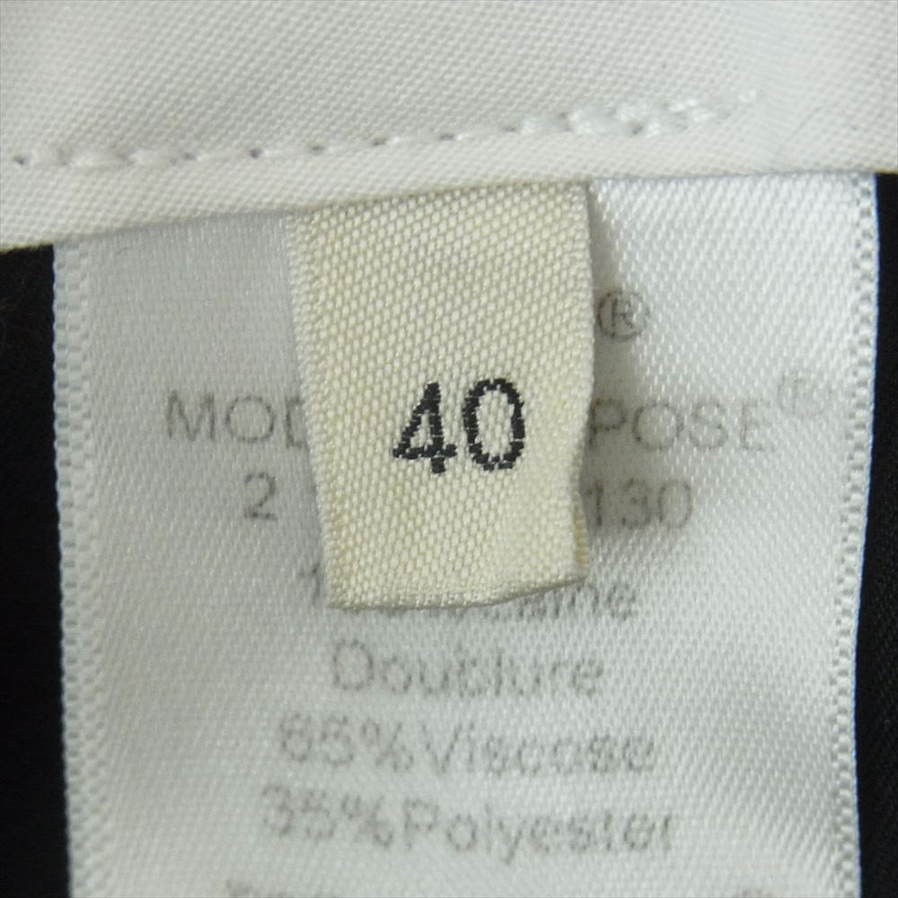 CELINE セリーヌ フィービー期 DEPOSE ストライプ テーパード スラックス パンツ ダークネイビー系 40【中古】