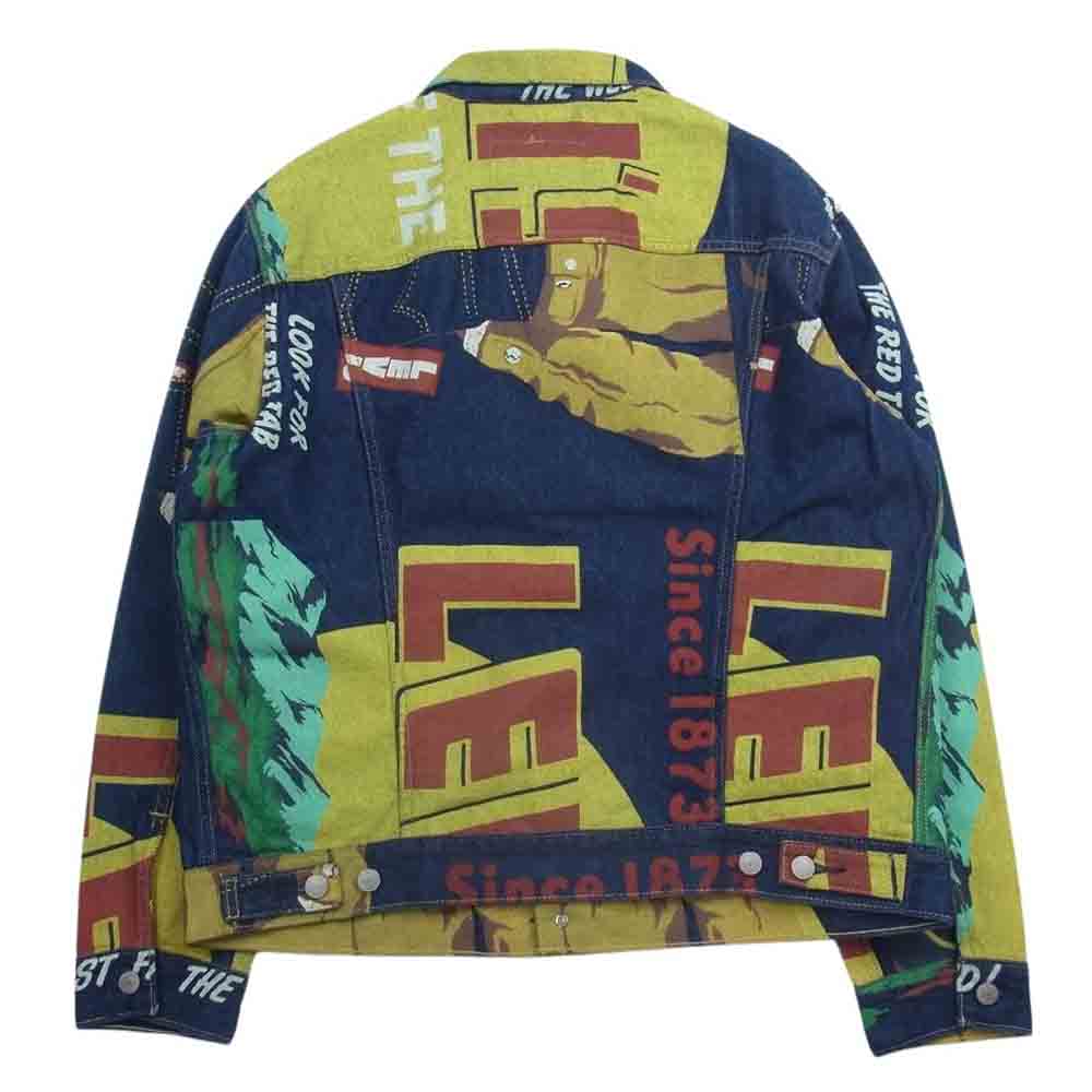 Levi's リーバイス 72334-0689 150周年記念 TRUCKER JACKET バナープリントモデル デニム トラッカー ジャケット マルチカラー系 L【新古品】【未使用】【中古】
