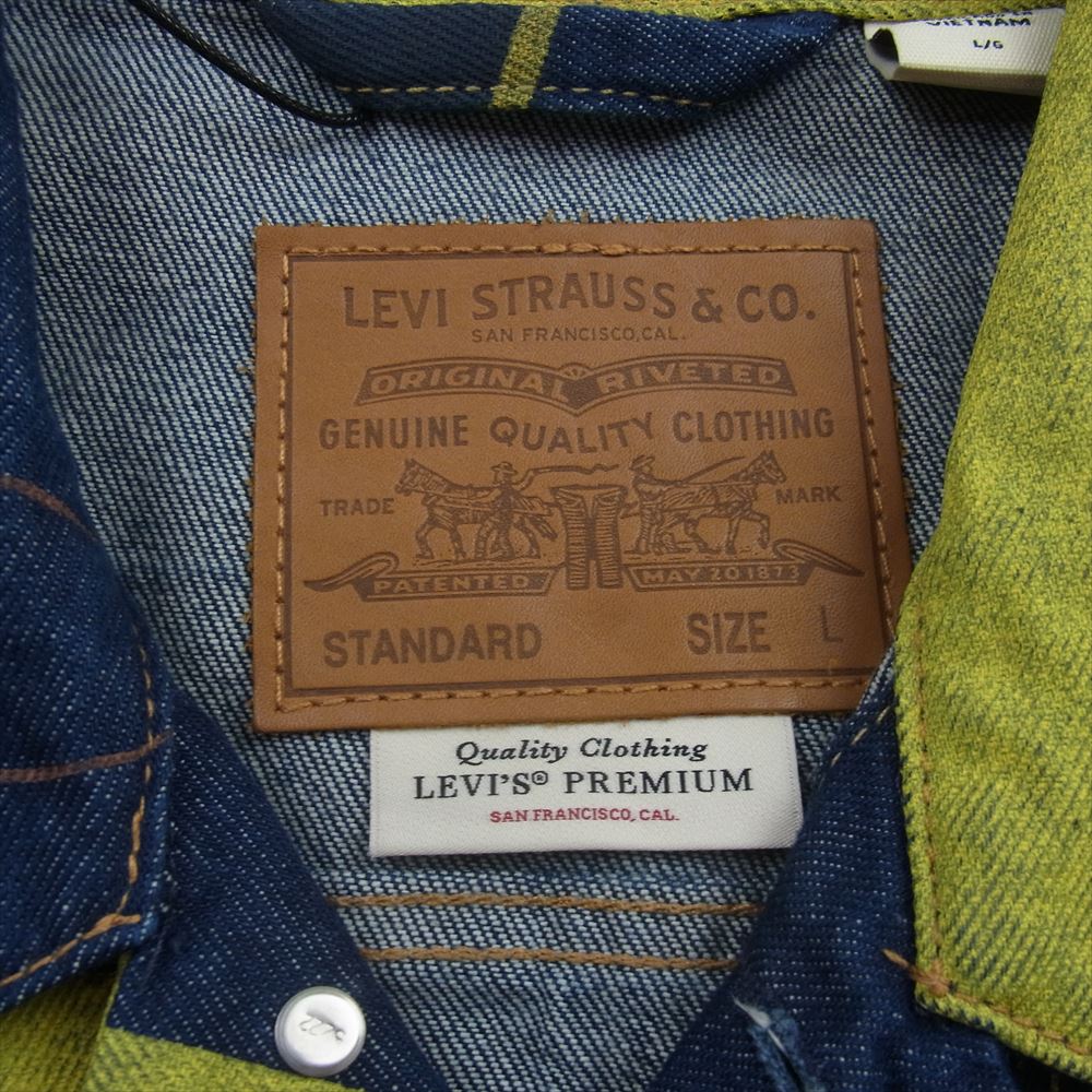 Levi's リーバイス 72334-0689 150周年記念 TRUCKER JACKET バナープリントモデル デニム トラッカー ジャケット マルチカラー系 L【新古品】【未使用】【中古】