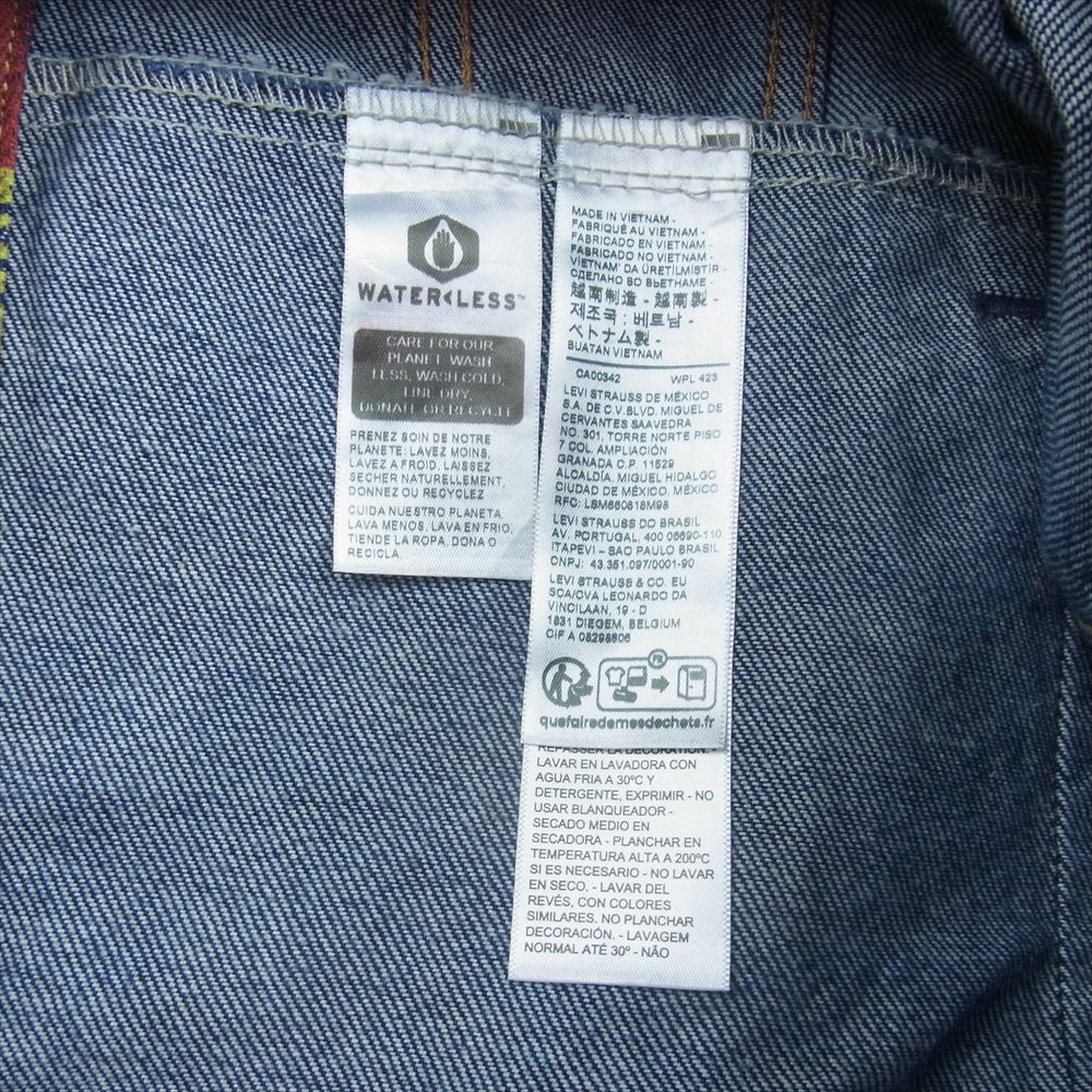 Levi's リーバイス 72334-0689 150周年記念 TRUCKER JACKET バナープリントモデル デニム トラッカー ジャケット マルチカラー系 L【新古品】【未使用】【中古】