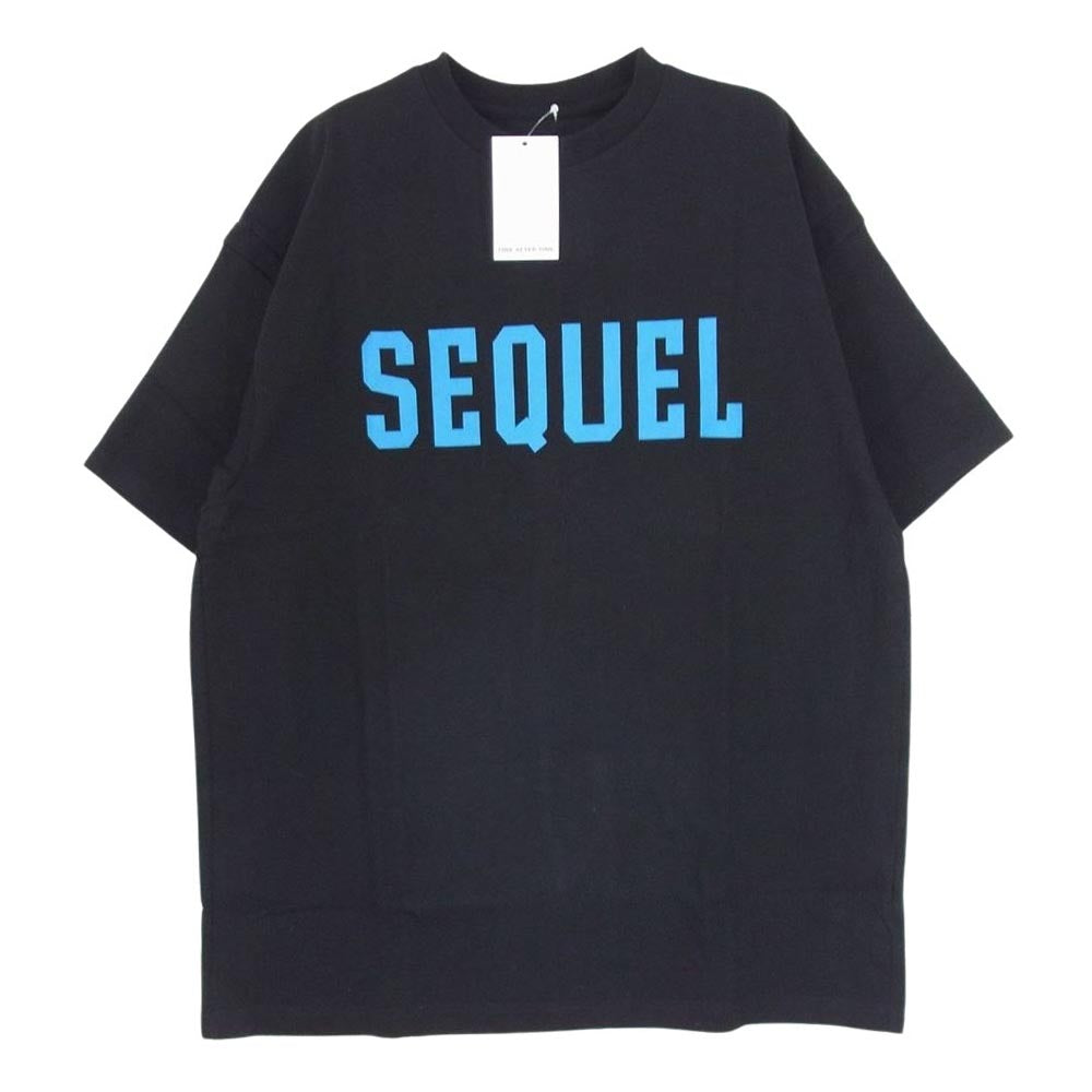 シークエル 22AW SQ-22AW-ST-12 ロゴ プリント 半袖 カットソー ブラック系 XL【中古】