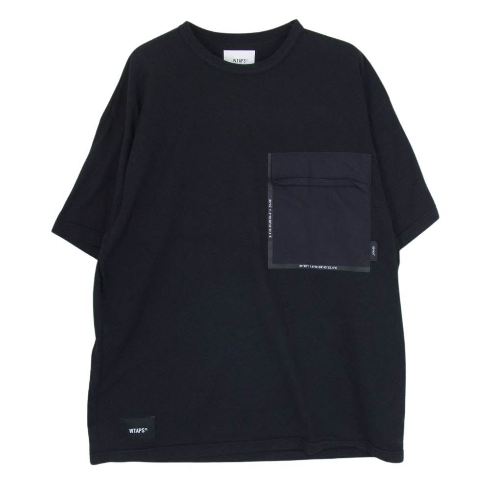 WTAPS ダブルタップス 23SS 231ATDT-CSM01S CONTAIN SS CTPL コンテイン ショートスリーブ ポケット Tシャツ カットソー ブラック系 X03 【中古】