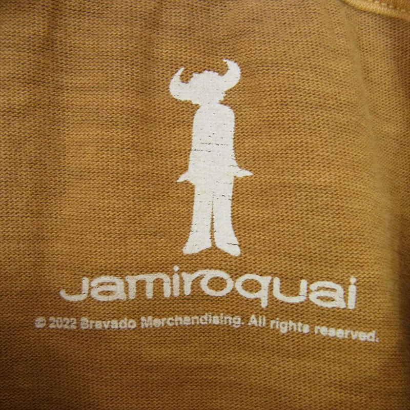 インソニアプロジェクト IP-JQ-002 × JAMIROQUAI ジャミロクワイ プリント 半袖 Tシャツ イエロー系 3【美品】【中古】