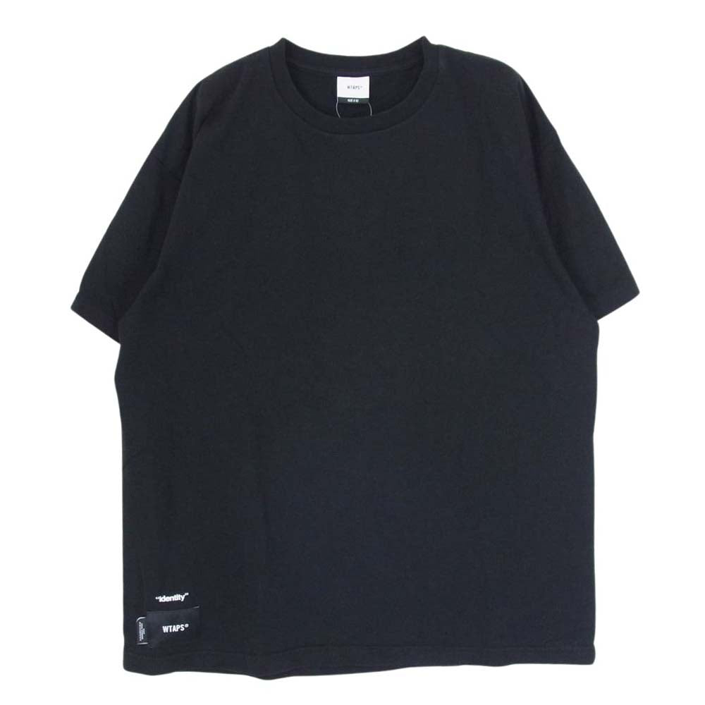 WTAPS ダブルタップス 22SS  アイデンティティ コットン 半袖 Tシャツ カットソー ブラック系 X02 【中古】