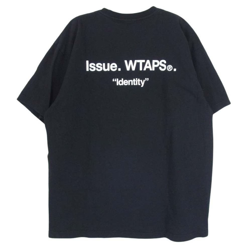 WTAPS ダブルタップス 22SS  アイデンティティ コットン 半袖 Tシャツ カットソー ブラック系 X02 【中古】