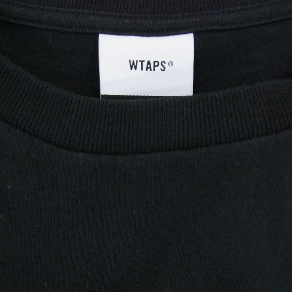 WTAPS ダブルタップス 22SS  アイデンティティ コットン 半袖 Tシャツ カットソー ブラック系 X02 【中古】