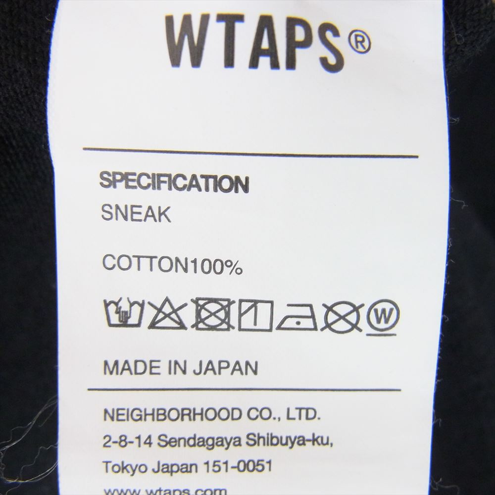 WTAPS ダブルタップス 22SS  アイデンティティ コットン 半袖 Tシャツ カットソー ブラック系 X02 【中古】