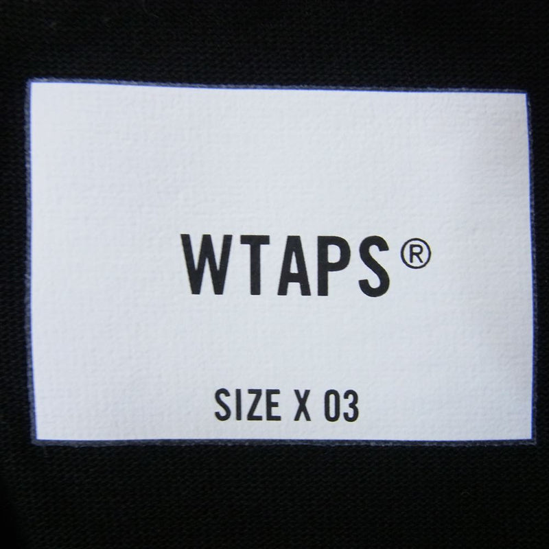 WTAPS ダブルタップス 22SS 221ATDT-CSM16 PEEP SS COTTON ショートスリーブ コットン カットソー 半袖 カットソー ブラック系 X03 【中古】