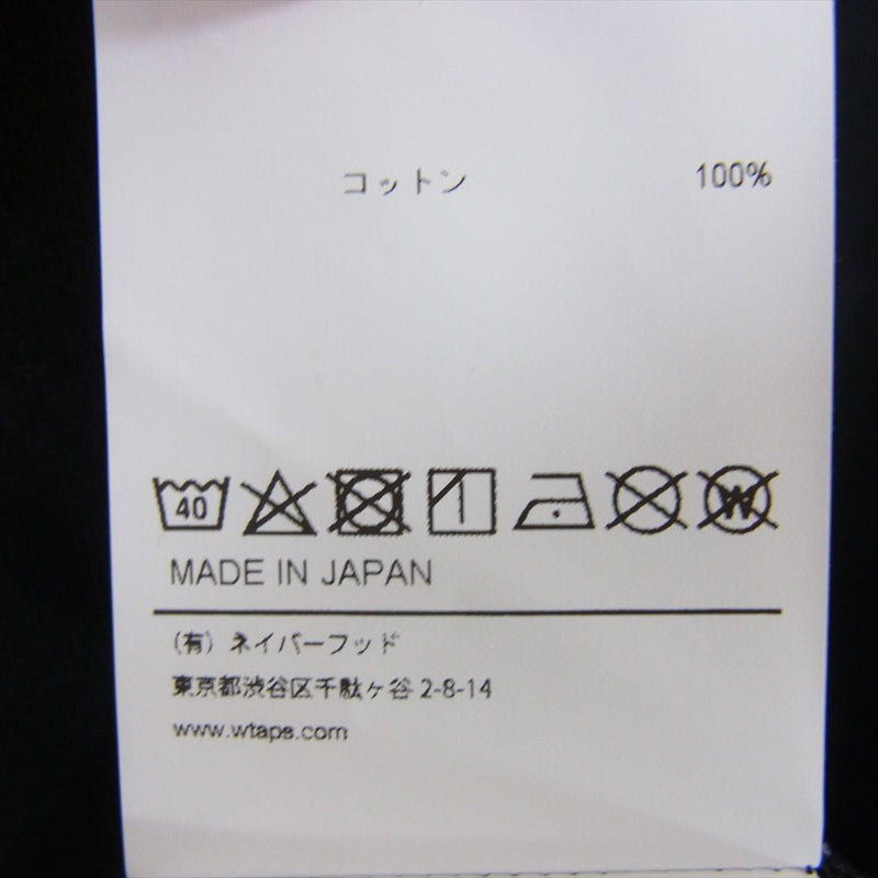 WTAPS ダブルタップス 22SS 221ATDT-CSM16 PEEP SS COTTON ショートスリーブ コットン カットソー 半袖 カットソー ブラック系 X03 【中古】