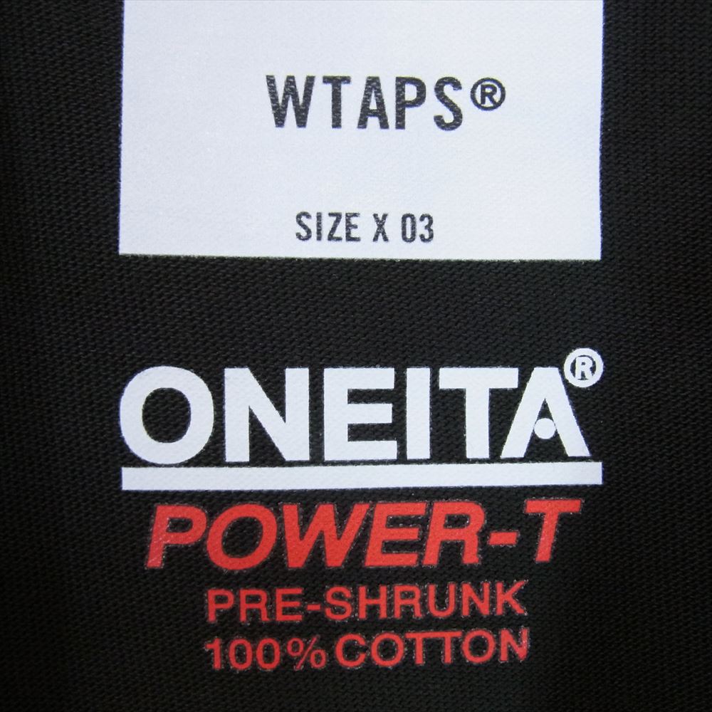 WTAPS ダブルタップス 22AW 22217OND-CSM01 ONEITA POWER T SS パワー ショートスリーブ オニータ 半袖 Ｔシャツ  カットソー ブラック ブラック系 X03 【中古】