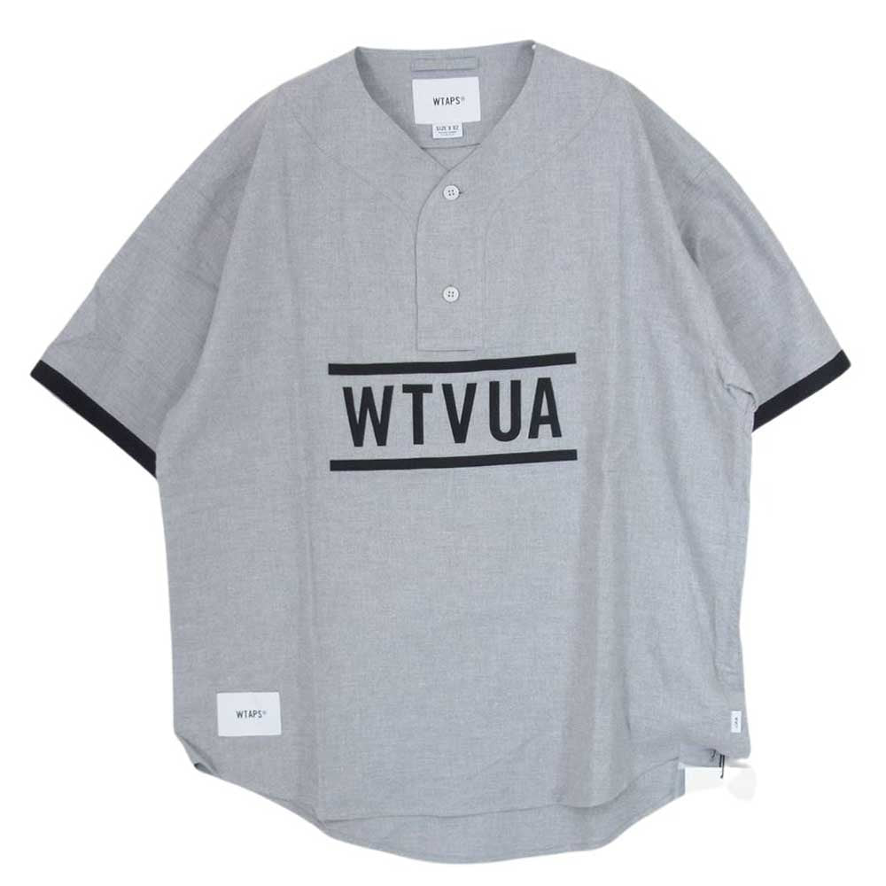 WTAPS ダブルタップス 23SS 231TQDT-SHM03 Wtaps League SS Cotton Twill リーグ SS  コットン ツイル 半袖 シャツ カットソー グレー系 X02【美品】【中古】