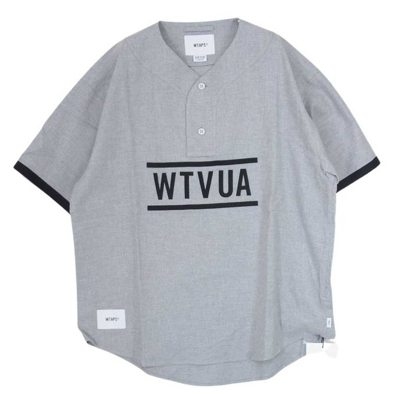 WTAPS ダブルタップス 23SS 231TQDT-SHM03 Wtaps League SS Cotton Twill リーグ SS  コットン ツイル 半袖 シャツ カットソー グレー系 X02【美品】【中古】