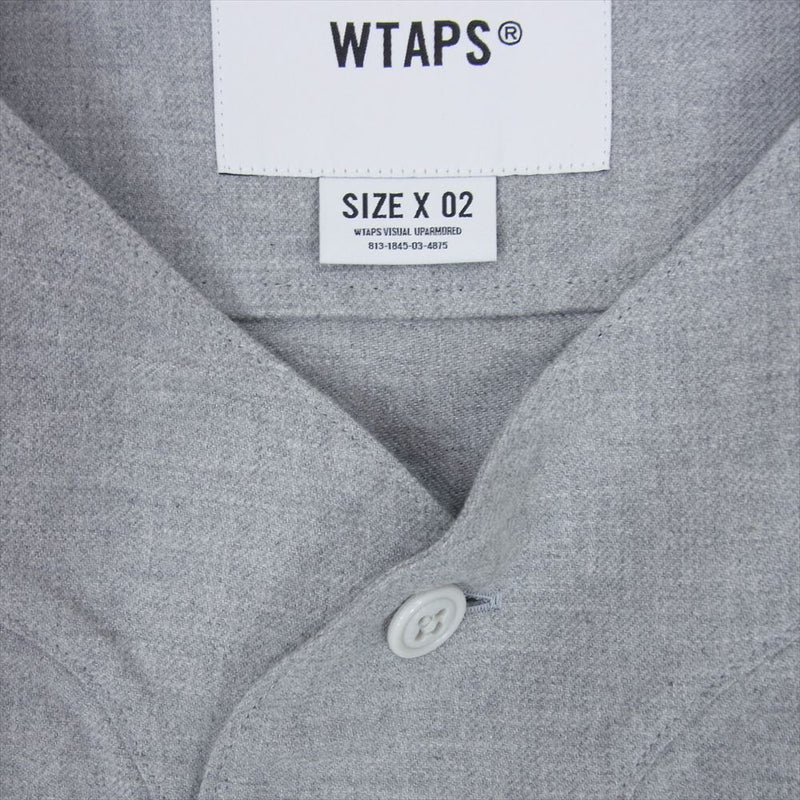 WTAPS ダブルタップス 23SS 231TQDT-SHM03 Wtaps League SS Cotton Twill リーグ SS  コットン ツイル 半袖 シャツ カットソー グレー系 X02【美品】【中古】