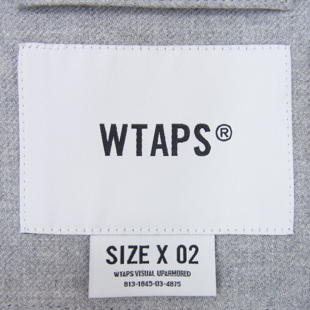 WTAPS ダブルタップス 23SS 231TQDT-SHM03 Wtaps League SS Cotton Twill リーグ SS  コットン ツイル 半袖 シャツ カットソー グレー系 X02【美品】【中古】