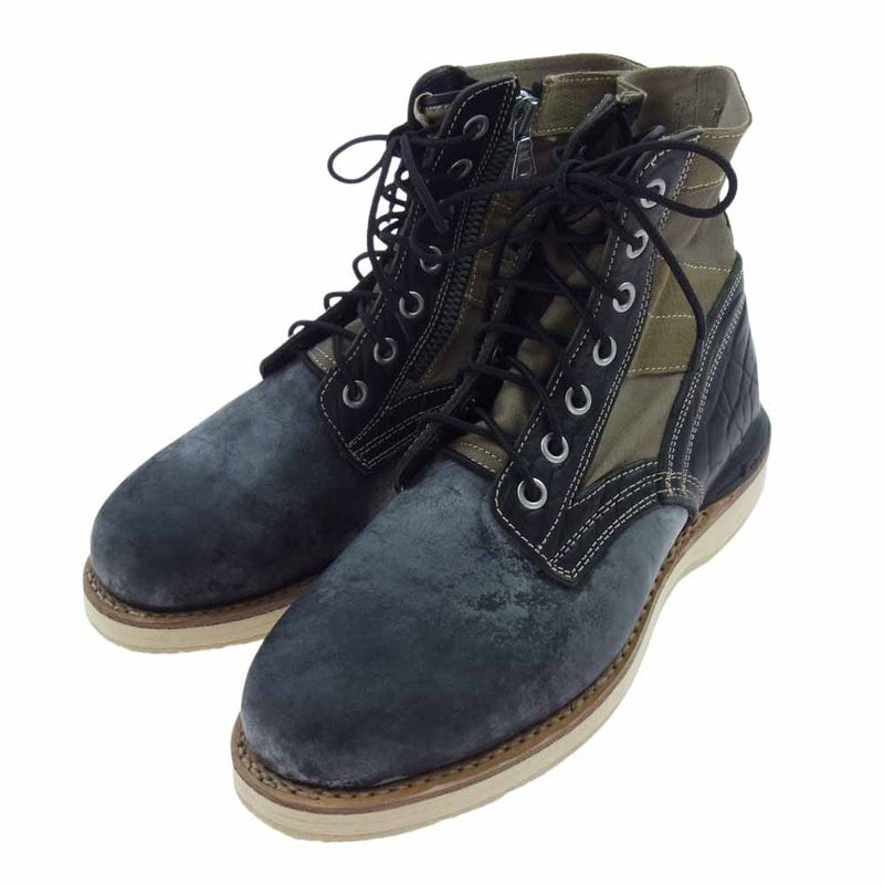 VISVIM ビズビム 22AW 0522902002002 CONTRARY DEPT コントラリーデプト 7HOLE 73-FOLK 10 ブーツ カーキ系 us10【新古品】【未使用】【中古】