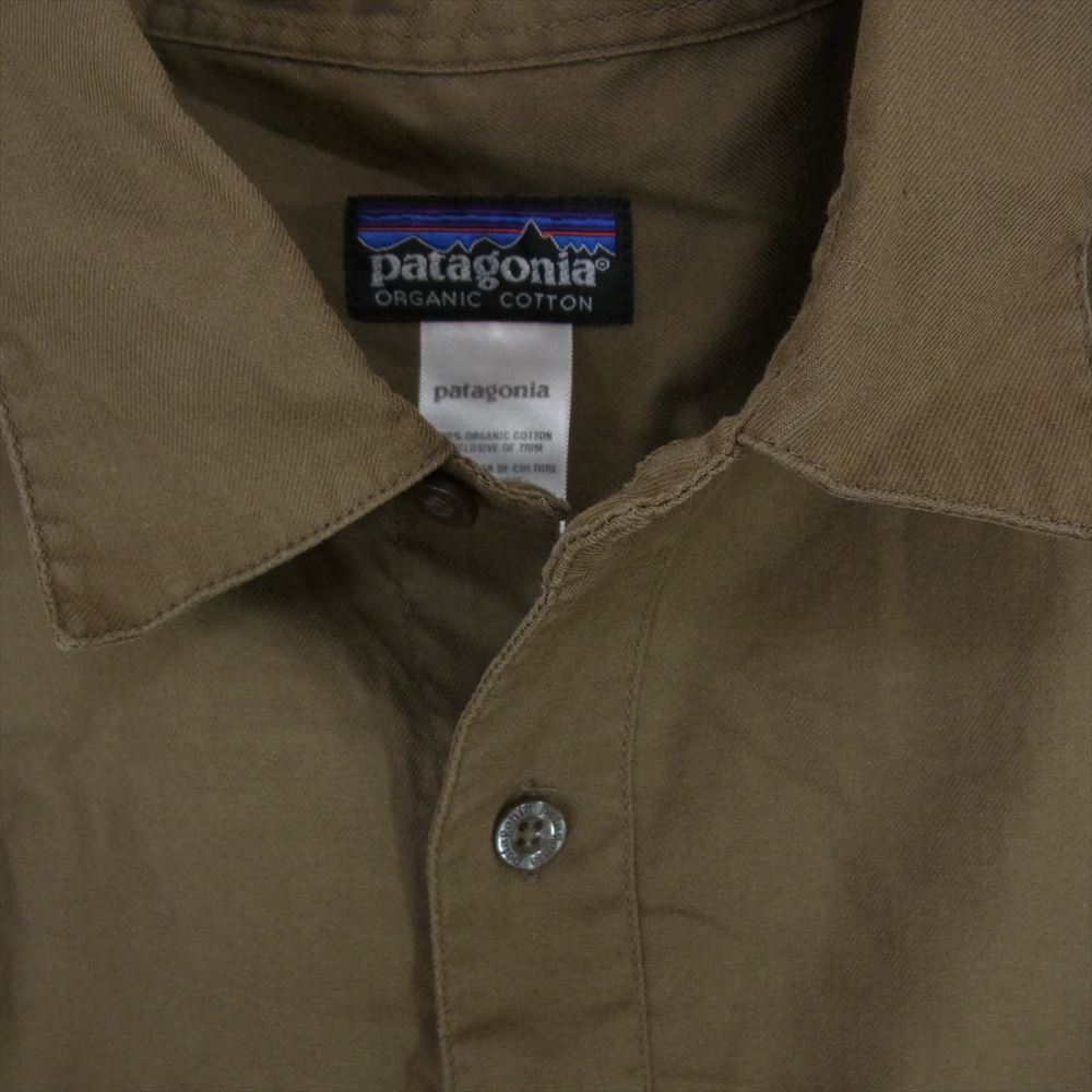 patagonia パタゴニア 08AW 54845 08年製 Long Sleeved Pragmatist Shirt  ラグマティスト シャツ オーガニック コットン カーキ系 L【中古】